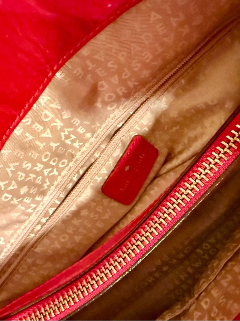 kate spade Red Patent Croc-Embossed Tote with Bow Detail - Picture 6 of 6